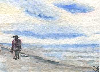 "Morning Walk" by Marinela Manastirli, Madison WI - Watercolor